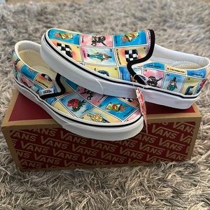 🆕 Vans Slip-On Loteria Multi & White Skate Shoes